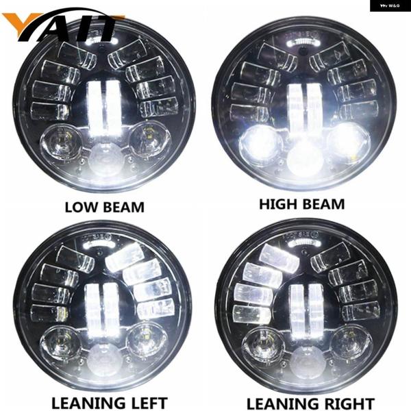 並行輸入品1X 5-3/4インチ 5.75インチ ブラック プロジェクター LED ヘッドライト バ...