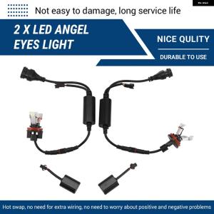 並行輸入品 BMW E82 E87 E90 E91 E92 M3 E93 E60 E61 E63 E70 X5 E76 E89 Z4 2個 車用 LED エンジェルアイ ライト 6000K H8 電球
