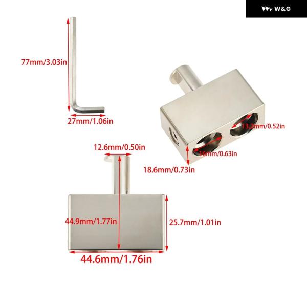 合金 カー オーディオ アンプ入力リデューサー デュアル 1/0 ゲージ - 1/0 ゲージ ワイヤ...