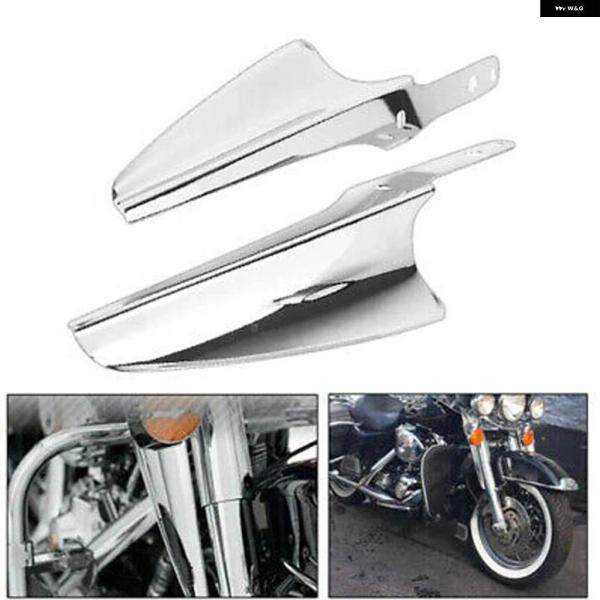 並行輸入品 バイク クローム フロント フォーク マウント 風避難 ハーレー ツーリング エレクトラ...