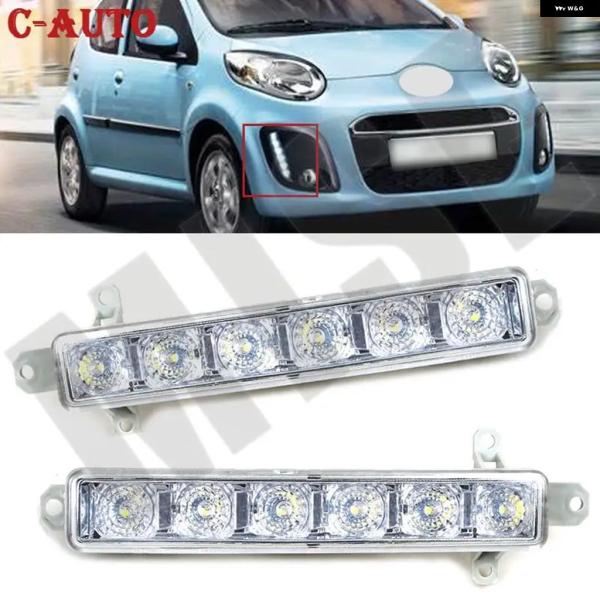 並行輸入品 車用 LED デイタイム ランニングライト フロント バンパー フォグランプ シトロエン...