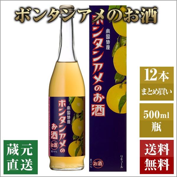 ボンタンアメのお酒 化粧箱入り 500ml 12本セット 本坊酒造 リキュール 送料無料