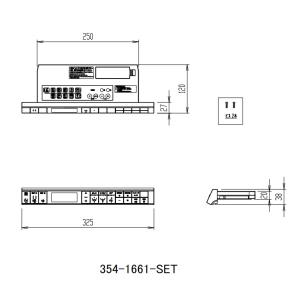 354-1661-SET　サティスＳ　DV-S618-R・DV-S628-Rタイプ用インテリアリモコン　電池・ビス付（LIXIL・INAX）