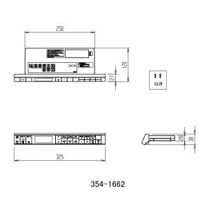 354-1662-SET　サティスＳ　DV-S616-R・DV-S626-Rタイプ用インテリアリモコン　電池・ビス付（LIXIL・INAX）