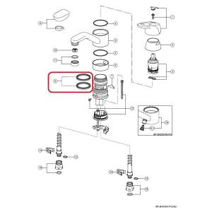 A-10666 LIXIL 水栓部品  SF-HB420SYXパーツ Xパッキンセット(2個入)  ...