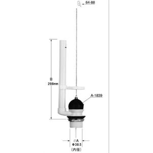 LIXIL(INAX) 密結洗落しロータンク用フロート弁（防露用） DTF-810C