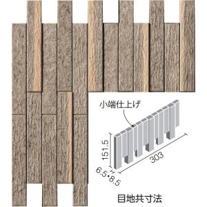 エコカラットプラス　和細工（わざいく）　ECP-2515TN/WZK3（薄墨：うすずみ）［シート］　 25×151角片面小端仕上げ（短辺）ネット張り｜home-design