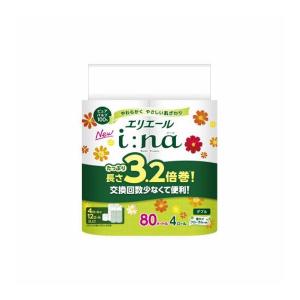 【あわせ買い1999円以上で送料お得】大王製紙 エリエール i:na イーナ トイレット 3.2倍巻 華やぐフローラルの香り ダブル 4ロール入｜ホームライフ ヤフー店