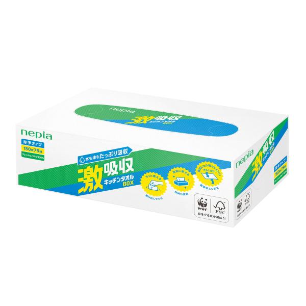 【あわせ買い1999円以上で送料お得】王子ネピア ネピア 激吸収キッチンタオル BOX