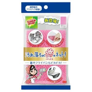 (あわせ買い1999円以上で送料お得)スリーエム スコッチ・ブライト 汚れ落ちがはなまるのネット ピンク 1個入