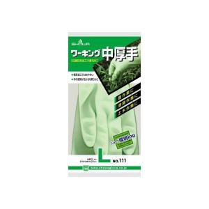 【あわせ買い1999円以上で送料お得】ショーワグローブ SHOWA #111 ワーキング 中厚手 Lサイズ グリーン(作業用手袋)｜home-life