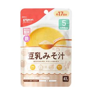 【あわせ買い1999円以上で送料お得】ピジョン かんたん粉末+鉄 豆乳みそ汁 41g ベビーフード｜home-life