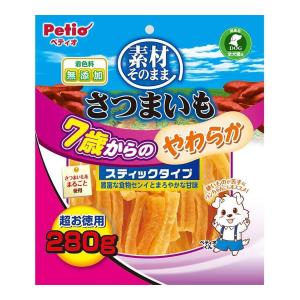 【あわせ買い1999円以上で送料お得】ペティオ 素材そのまま さつまいも 7歳からのやわらか スティックタイプ 280g 犬用おやつ 間食用 全犬種用｜home-life