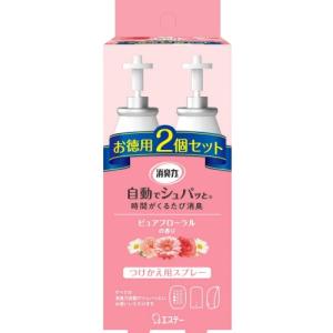 (あわせ買い1999円以上で送料お得)消臭力 自動でシュパッと つけかえ用 ピュアフローラルの香り 39ml×2個セット