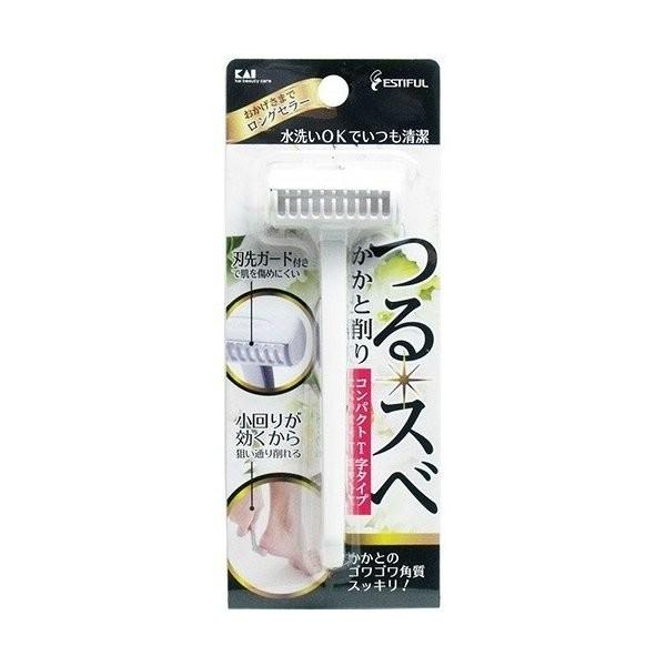 【あわせ買い1999円以上で送料お得】貝印 かかと削り コンパクトT字タイプ (内容量:1個w)