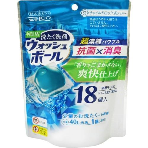 【あわせ買い1999円以上で送料お得】ウエ・ルコ ウォッシュボール ボール型 衣料用洗剤 18個入 ...