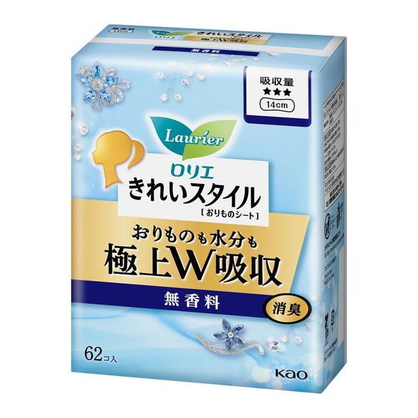 【あわせ買い1999円以上で送料お得】花王 ロリエ きれいスタイル 極上Ｗ吸収 無香料 62個入
