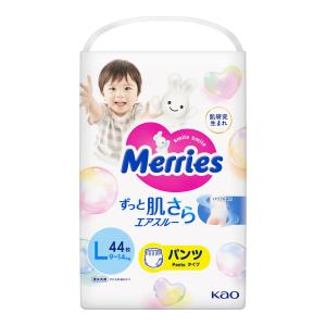(あわせ買い1999円以上で送料お得)花王 Kao メリーズ エアスルーパンツ Lサイズ 9-14kg 44枚入 男女共用 こども用紙おむつ 1個