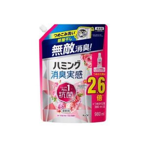 【あわせ買い1999円以上で送料お得】花王 ハミング 消臭実感 ローズ&フローラルの香り つめかえ用 980ml 柔軟剤｜home-life