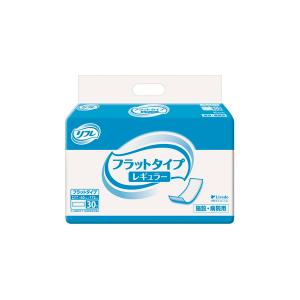 【あわせ買い1999円以上で送料お得】リブドゥ リフレ フラットタイプ レギュラー 施設・病院用 30枚入 大人用紙おむつ 尿とりパッド｜home-life