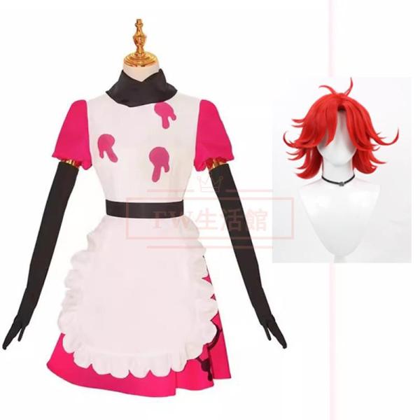 Hazbin Hotel ハズビンホテル 風 ニフティ Niffty コスプレ衣装 ウィッグ コスチ...