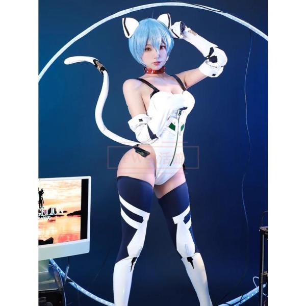 新世紀エヴァンゲリオン 綾波レイ コスプレ衣装 ウィッグ コスチューム 演出服 アニメ ゲーム ハロ...