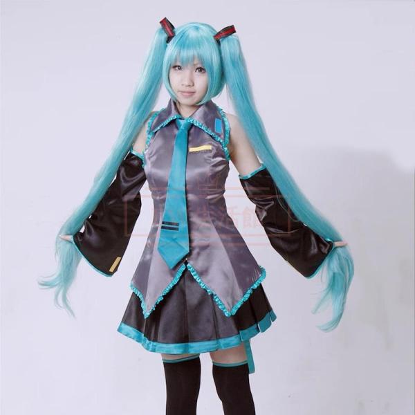 子供用大人用 VOCALOID ボーカロイドシリーズ 初音ミク1代 通常V コスプレ衣装 ウィッグ ...