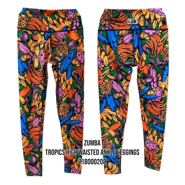 ZUMBA ズンバウェア TROPICS HIGH WAISTED ANKLE LEGGINGS ト...