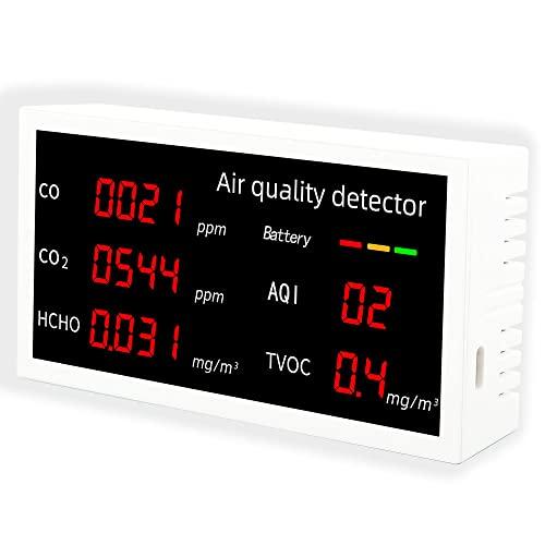 一酸化炭素チェッカー 一酸化炭素測定器 CO濃度/CO2濃度/ホルムアルデヒド/温度/湿度測定機能 ...