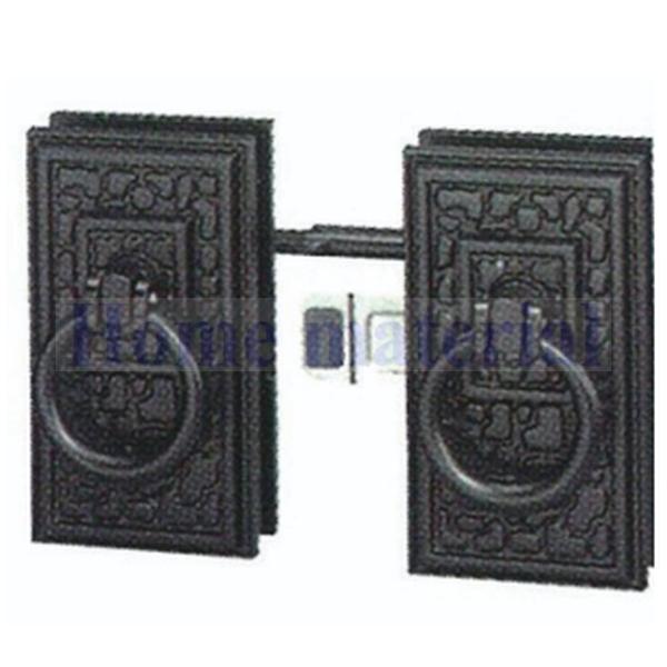 四国化成 エクステリア 補修部品 門扉 門柱 ポスト 他 C両錠 （両開き用）02LWH-BK ブラ...