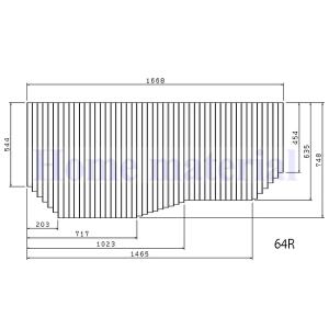 送料無料 お風呂のふた TOCLAS トクラス  (旧ヤマハ） 64R （ 品番 ）GFFMALW1...