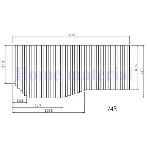 送料無料 お風呂のふた TOCLAS トクラス  (旧ヤマハ） 74R （ 品番 ）GFFMALW1XX (代替品 GFFMALW1X1 ) 巻きフタ 風呂ふた 巻きふた｜homematerial