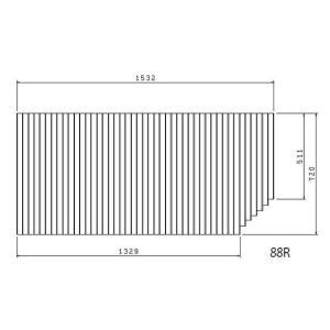TOTO お風呂のふた 風呂ふた 2枚割りフタ HD165 ラクかる2枚