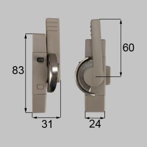 送料込み リクシル LIXIL 新日軽  窓（サッシ） 引違い錠 錠 クレセント 左側用 8AKEY71R 部品色：グレー