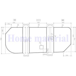 TOTO お風呂のふた 風呂ふた 3枚割りフタ HD160 ラウンドラクかる 3枚