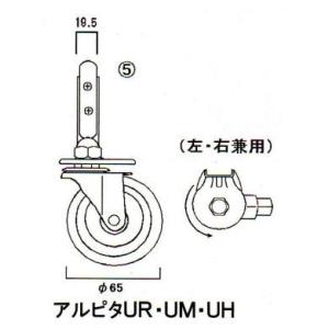 LIXIL TOEX   伸縮門扉 用キャスター URキャスター・UMキャスター・UHキャスター CBF01031A 左右兼用 2個セット