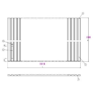 TOTO お風呂のふた 風呂ふた シャッター式 巻きふた 外寸：1016×600mm