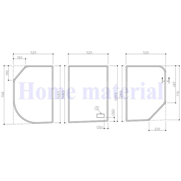 お風呂のふた TOTO 風呂ふた 1650ラウンド浴槽向け 3枚ふろふた EKK80071WR EK...