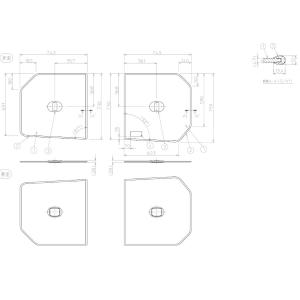 TOTO お風呂のふた 風呂ふた ラウンド浴槽向け断熱ふろふた 組みふた