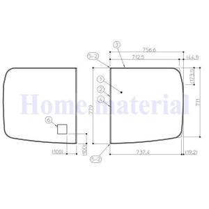 TOTO お風呂のふた 風呂ふた 断熱2枚割りフタ（1600） 組みふた 外寸