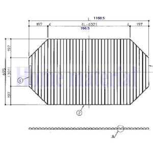 TOTO お風呂のふた 風呂ふた 巻きふた 外寸：1068×695mm EKK84114W1