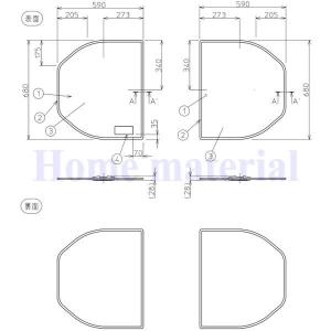 TOTO □特注 受注生産品 お風呂のふた 風呂ふた 組み合わせ式 組みふた