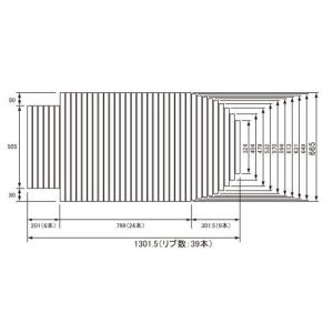 お風呂のふた パナソニック （松下電工 ナショナル） 風呂ふた 巻きふた GA1405NC 665×1301.5mm （リブ数 : 39本）｜homematerial