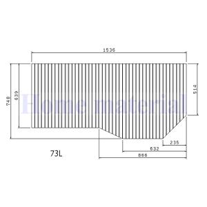 在庫有 送料無料 お風呂のふた TOCLAS トクラス  (旧ヤマハ） 73L （ 品番 ）GFFMADW2XX （品番変更 GFFMADW2X2 ） 風呂ふた 巻きふた｜homematerial