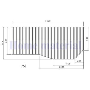 トクラス　風呂ふた FFADDW2AX 733x1494mm YAMAHA ○お風呂のふた TOCLAS トクラス (旧ヤマハ） 断熱合わせ