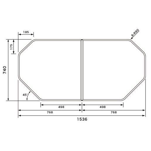 お風呂のふた パナソニック （松下電工 ナショナル） 組みふた GTDA8R4ST42Z 740×1...