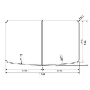 お風呂のふた パナソニック （松下電工 ナショナル） 組みふた 風呂ふた GRXGVR1374 (品番変更 RSR9GVR1374 ) 836×1367mm｜homematerial