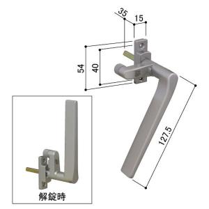 送料込み YKK 防音サッシCHC グレモンハンドル（召合せ）グレモンハンドル（取付ねじ付） 4枚建用 HH4K10430｜homematerial