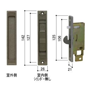 YKK 玄関引戸 戸先錠 部品名 : 戸先内締り錠 HHJ-0407