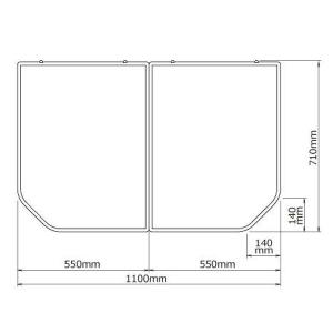 ノーリツ 風呂ふた 組みふた 長さ1,100mm×幅710mm（2分割） 品番：FA1180SFA-GY/W/SB KGA (後継品 FA-SFA1180-WH/SB AS )｜homematerial